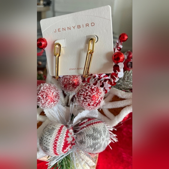 New Jenny Bird Gold Tone Teeni Detachable Link Earrings - Picture 2 of 3